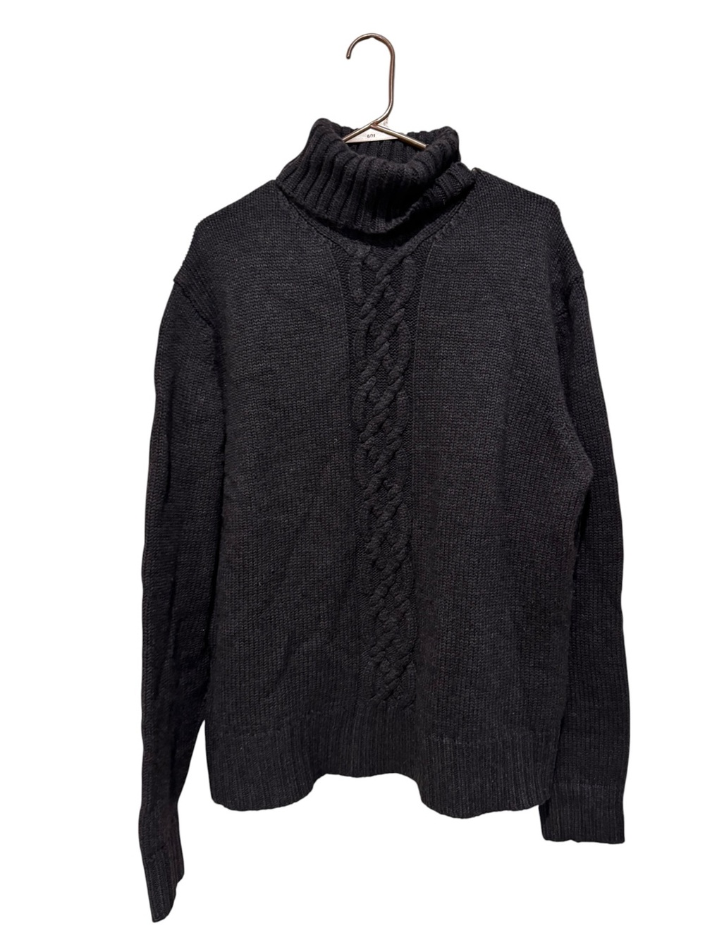 Banana Republic Black Cable-Turtleneck Sweater